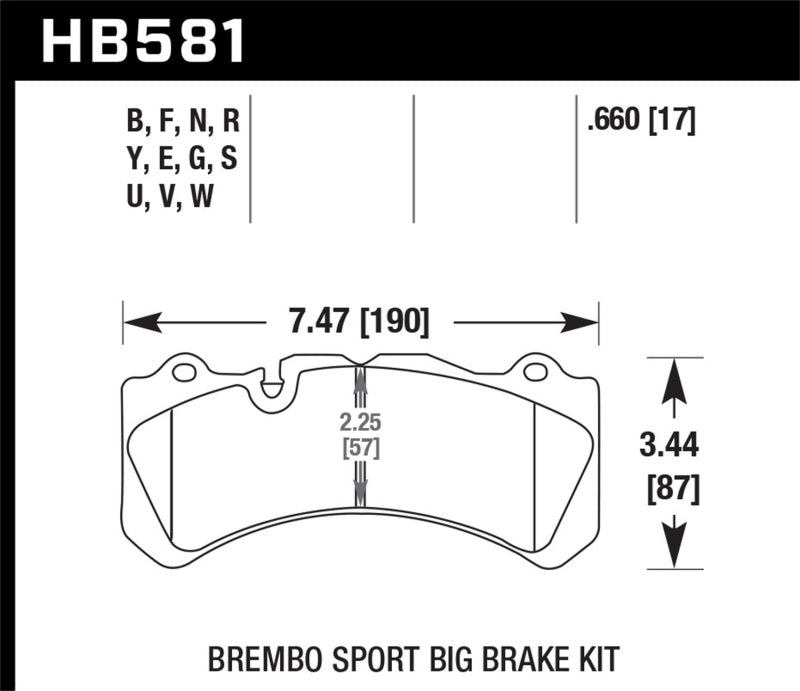 Hawk Brembo Caliper Family J/N HT-10 Race Brake Pads