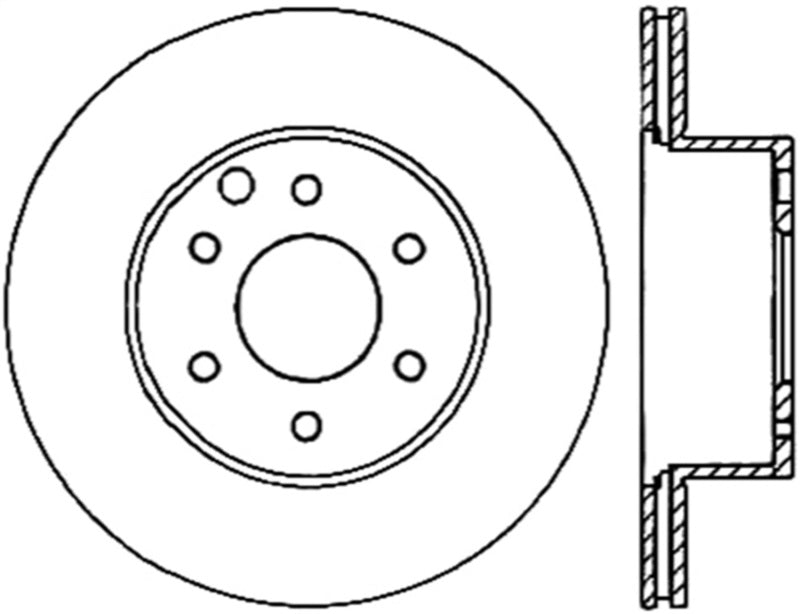 StopTech 05-18 Nissan Frontier/ Xterra Cryo Slotted Right Rear Rotor