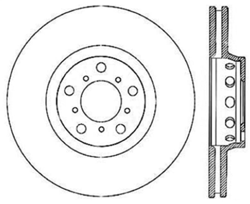 StopTech Power Slot 00-04 BMW M5 (E39) Front Left Cryo Slotted Rotor