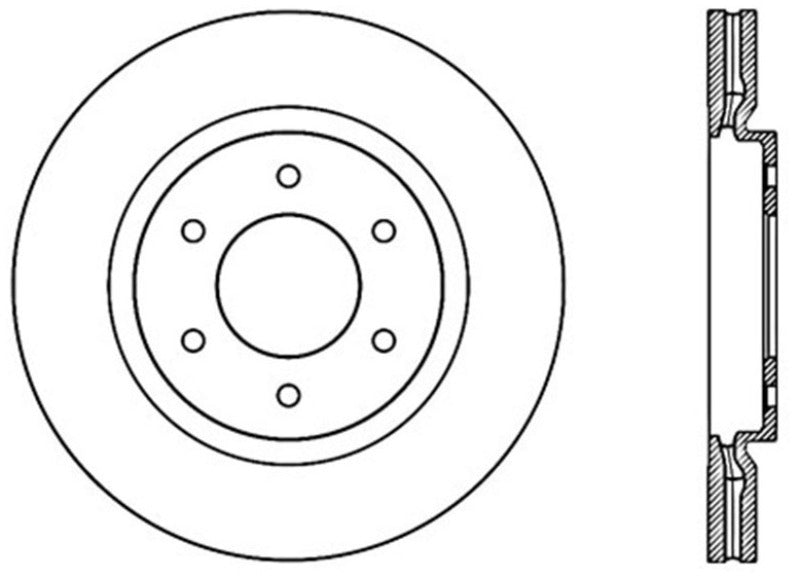 Stoptech 08-10 Infiniti QX56 Front Performance Cyro Brake Rotor
