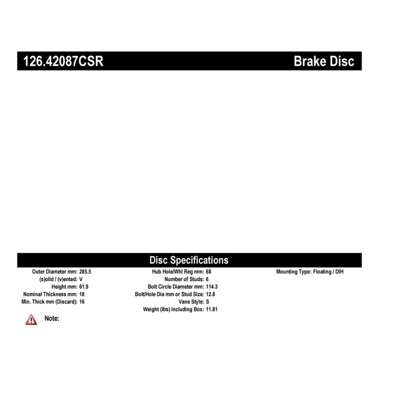 StopTech 05-18 Nissan Frontier/ Xterra Cryo Slotted Right Rear Rotor