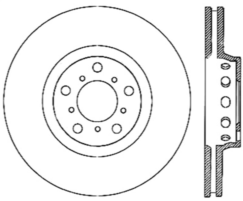 StopTech Power Slot 00-04 BMW M5 (E39) Front Right Cryo Slotted Rotor