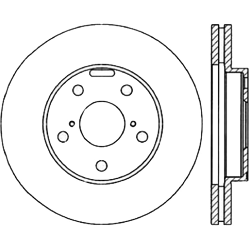 StopTech 92-98 Lexus SC 300 Sport Left Front Slotted Cryo Rotor