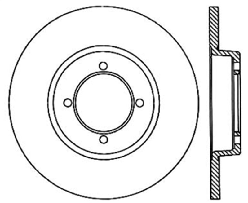 StopTech Cryo Slotted Sport Front Right Brake Rotor 75-78  Nissan 280Z