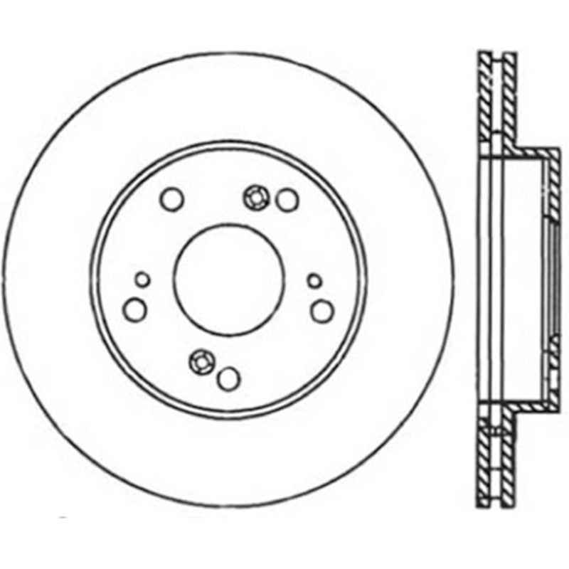 Centric 08-09 Honda Civic Front Performance CryoStop Brake Rotor