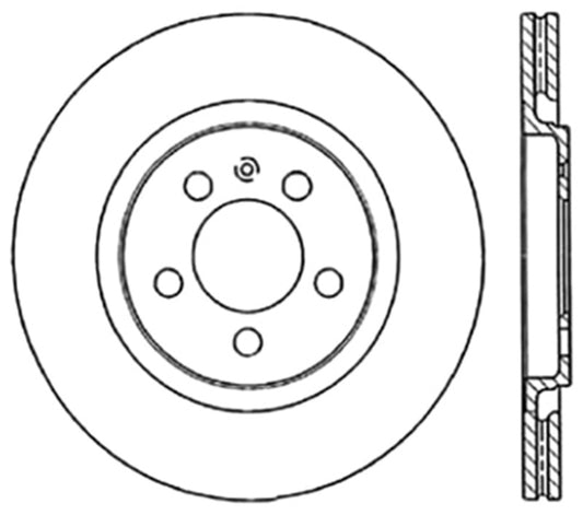 StopTech 92-95 Volkswagen Corrado Cryo Slotted Front Left Sport Brake Rotor