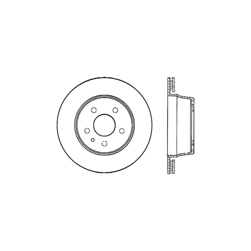 Centric 08-15 Audi TT Quattro Premium Rear CryoStop Brake Rotor