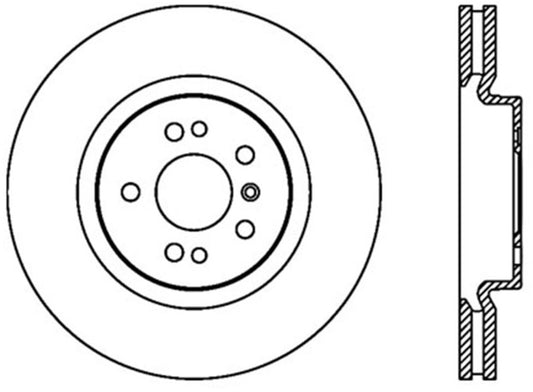 Stoptech Premium High Carbon Cryo Front Brake Rotor 11-13 Mercedes R Class