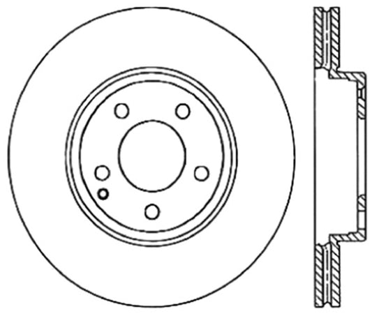 StopTech Power Slot 04-09 BMW E320/E350 4-Matic Front Left Slotted Rotor