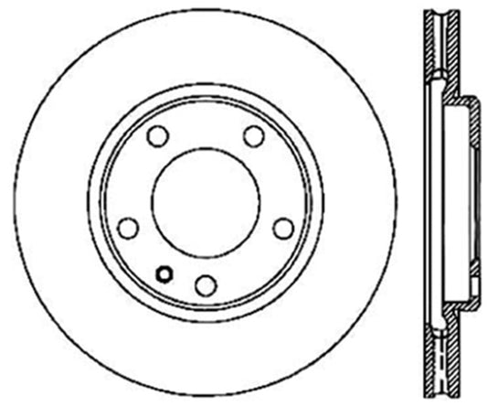 StopTech Power Slot 88-91 BMW M3 Front Right Cryo Slotted Rotor