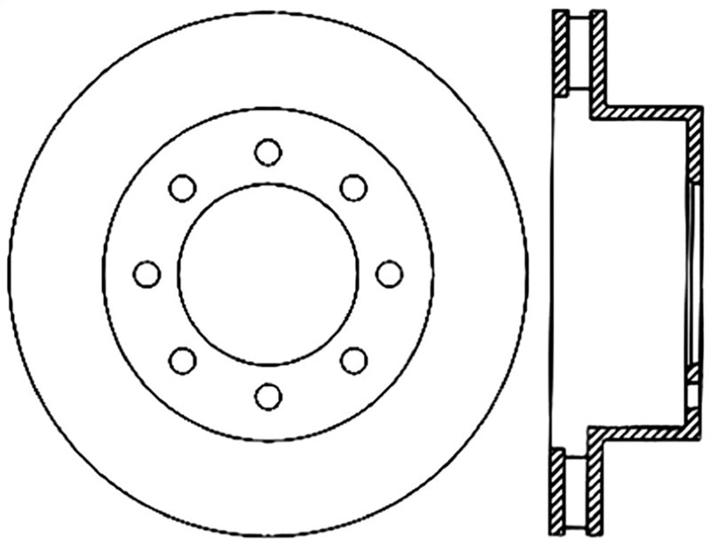 Centric 03-08 Dodge Ram 2500 & 3500 Front Performance Brake Rotor - Cryo treated