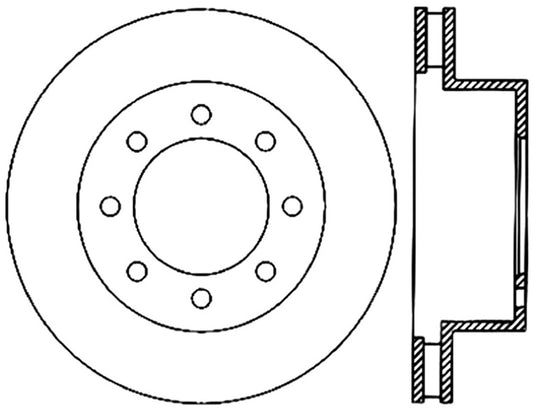 Centric 03-08 Dodge Ram 2500 & 3500 Front Performance Brake Rotor - Cryo treated