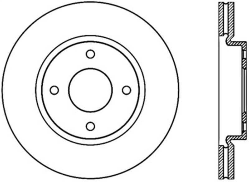 Stop Tech 07-12 Nissan Sentra Slotted Left Front CRYO Rotor