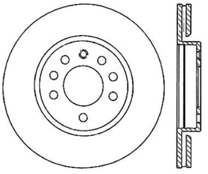 StopTech 99-10 Saab 9-5 Slotted Sport CRYO Front Brake Rotor