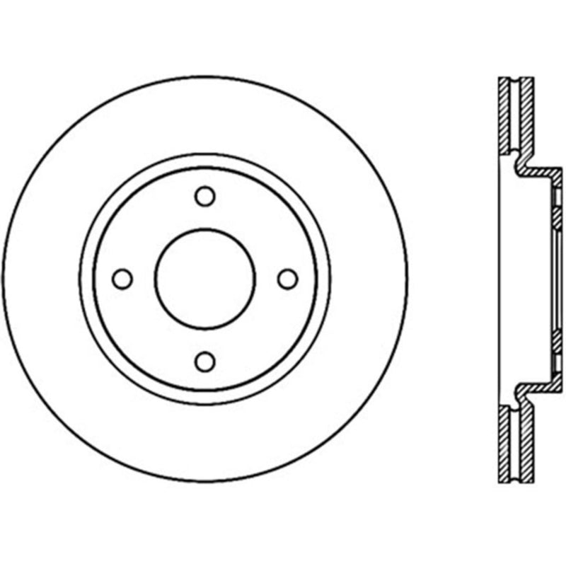 Stop Tech 07-12 Nissan Sentra Slotted Left Front CRYO Rotor