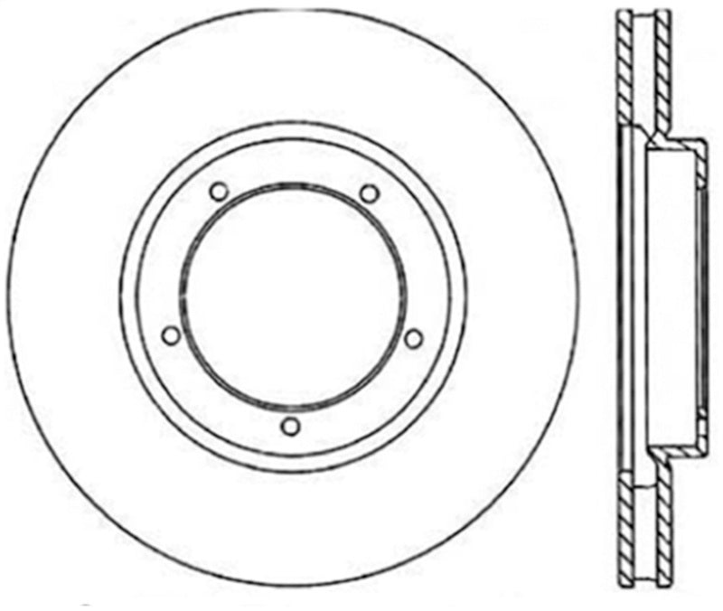 StopTech Power Slot 1986 Porsche 944 Left Front Slotted Rotor