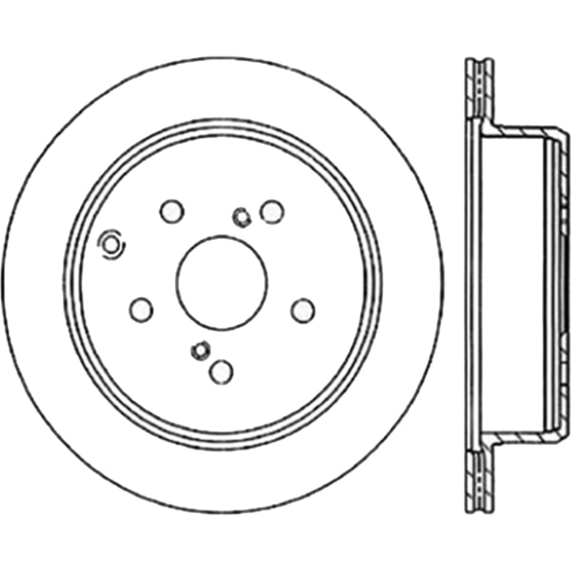 StopTech Power Slot 86-92 Supra ALL Rear Left SportStop Slotted CRYO Rotor
