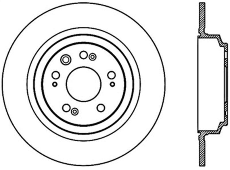 Stoptech 2009-2014 Acura TL Performance Cryo Rear Brake Rotor