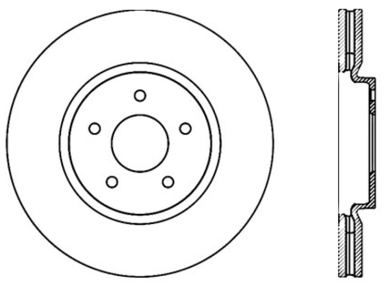 Stoptech 09 Infiniti FX35/FX45/FX50 / 08-09 G37 Front Performance Cryo Rotor