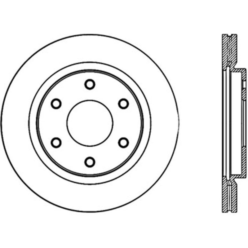 StopTech Cryo Slotted Drivers Side Front Sport Brake Rotor 05-07 Nissan Titan