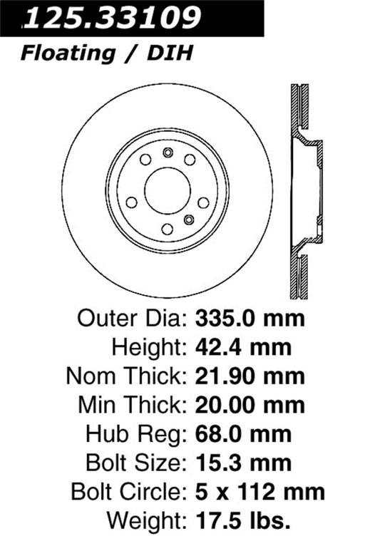 StopTech CryoStop High Carbon Rotor - Rear