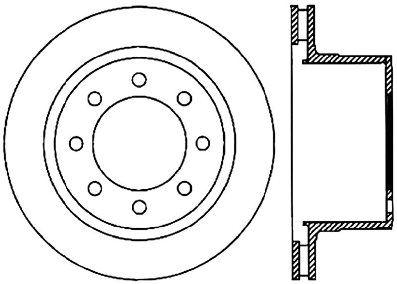 Centric 03-08 Dodge Ram 2500 & 3500 Rear Performance Brake Rotor - Cryo treated