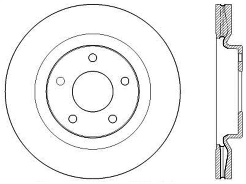 StopTech 11-14 Nissan Juke Slotted Front Left Rotor