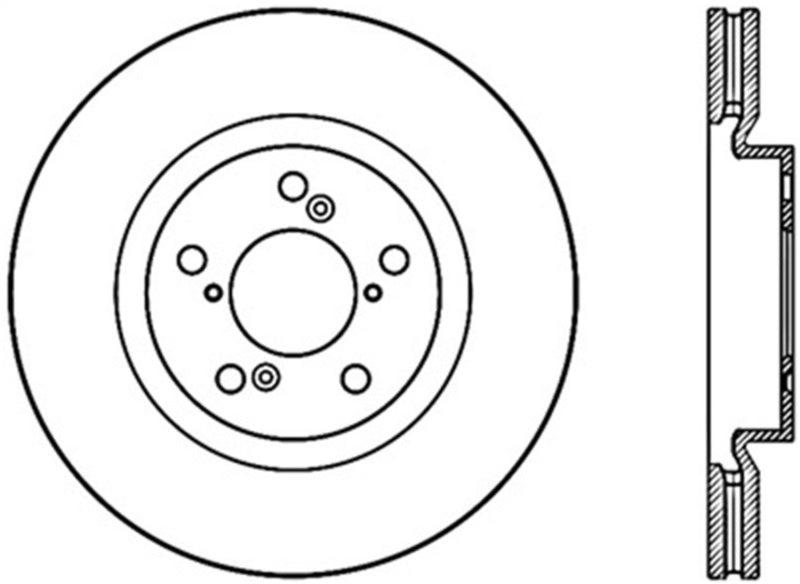 StopTech 09-14 Acura TL Sport Cryo Slotted Front Right Rotor