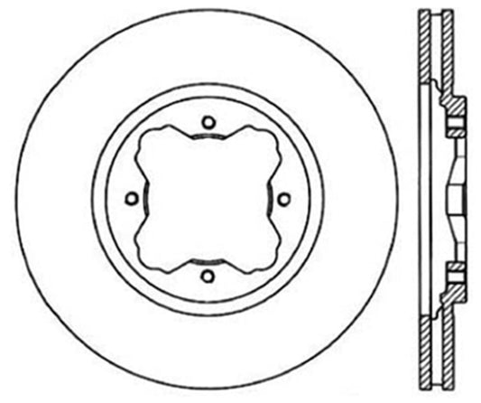 StopTech 91-97 Honda Accord Cryo Slotted Front Left Sport Brake Rotor