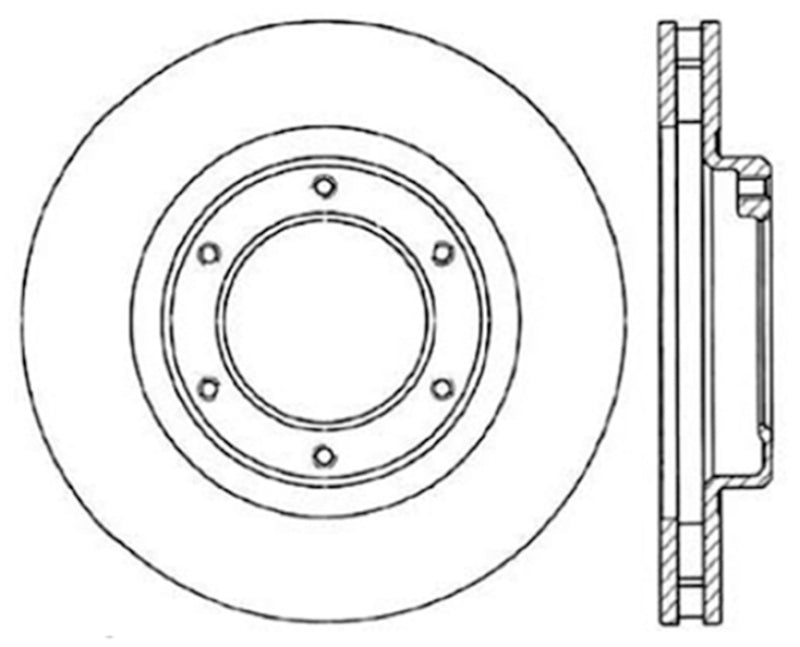 Stoptech 96-97 Toyota LX450 Front CryoStop Rotor