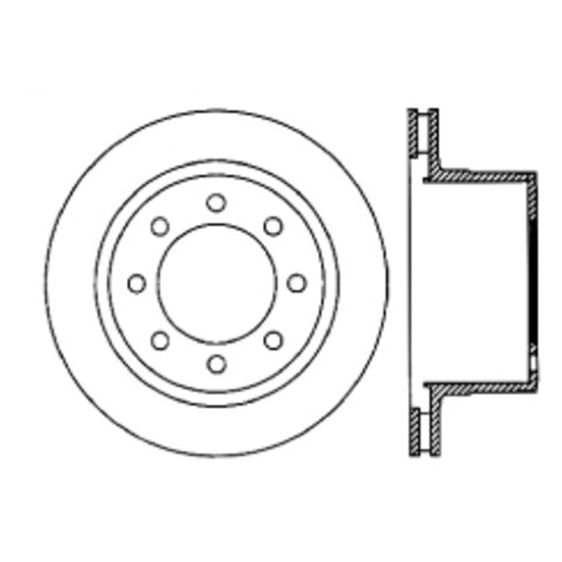 Centric 03-08 Dodge Ram 2500 & 3500 Rear Performance Brake Rotor - Cryo treated