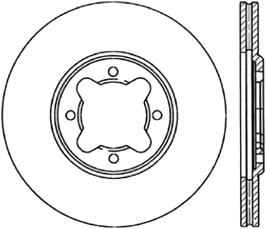 StopTech Power Slot 82-85 Toyota Supra Front Left Slotted CRYO Rotor