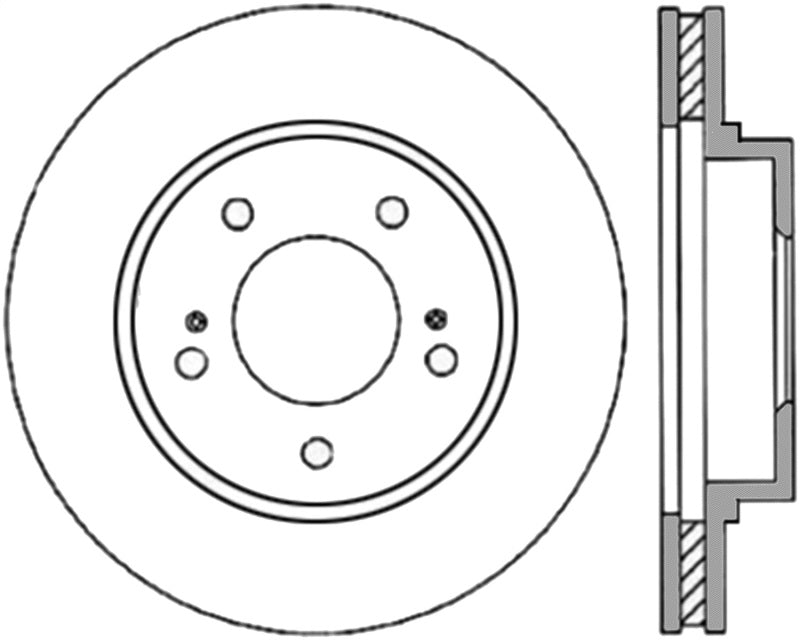 StopTech 01-07 Toyota Highlander Cryo Sport Slotted Vented Front Right Rotor