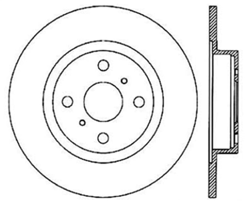 StopTech Power Slot 87-89 Toyota MR2/MR2 Spyder (Exc. Turbo) Rear Right Cryo Slotted Rotor