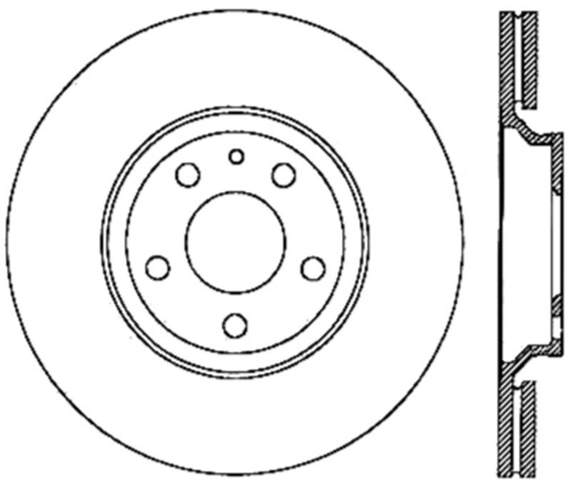 StopTech Power Slot 05-11 Audi A6 Quattro Front Left Cryo Slotted Rotor