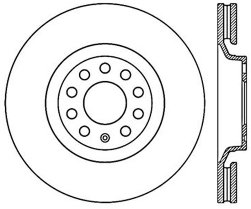 StopTech Audi 01-06 Allroad/05-09 A4/ 6/99-04 A6/99-02 S4 Front Left Cryo Slotted Rotor