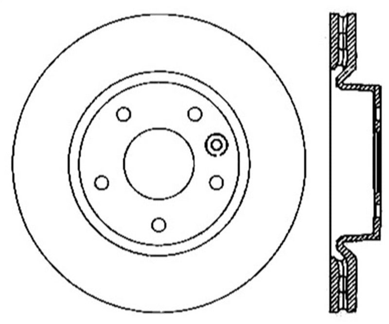 StopTech Power Slot 10-12 Land Rover LR4 / 06-09 Range Rover Sport S/C Left Front Slotted Rotor
