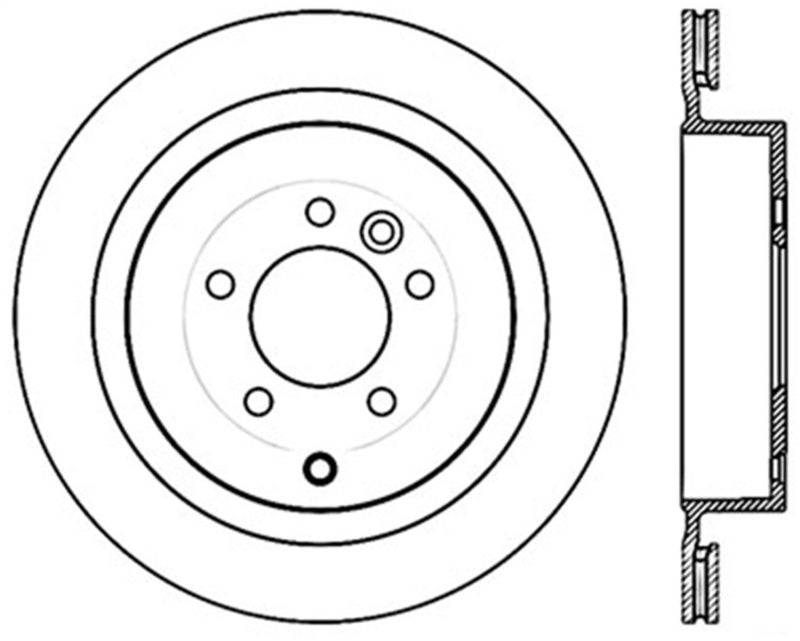 StopTech Power Slot 10-12 Land Rover LR4 / 06-09 Range Rover Sport S/C Right Rear Slotted Rotor