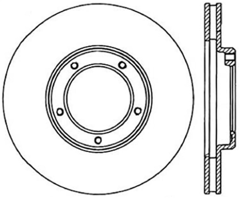 StopTech Power Slot 95-04 Toyota Tacoma 5 Lugs Front Right Slotted CRYO Rotor