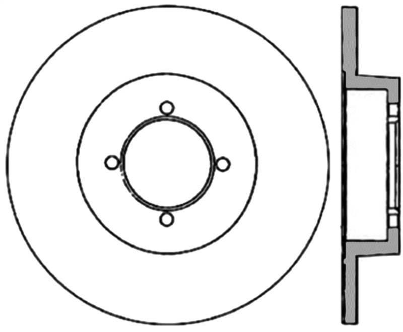 StopTech Cryo Slotted Sport Front Right Brake Rotor 70-73 Nissan 240Z