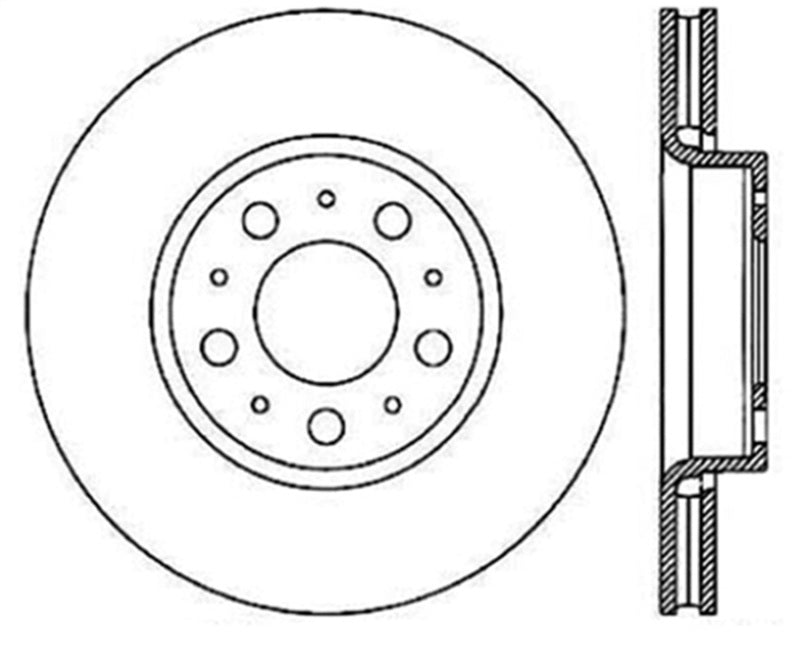 StopTech 01-09 Volvo S60 Cryo Slotted Front Left Sport Brake Rotor