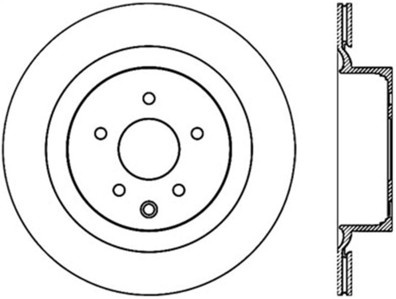 StopTech Power Slot 08-13 Infiniti G37 / 14-16 Infiniti Q60 Slotted Right Rear Cryo Rotor
