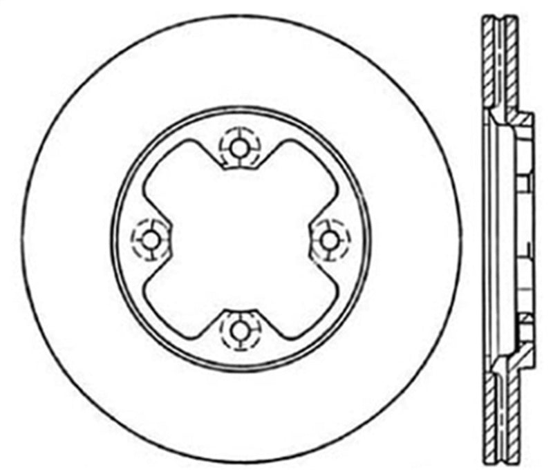 StopTech Nissan 73-78 240Z/260Z/280Z Slotted Cryo Sport Front Right Brake Rotor