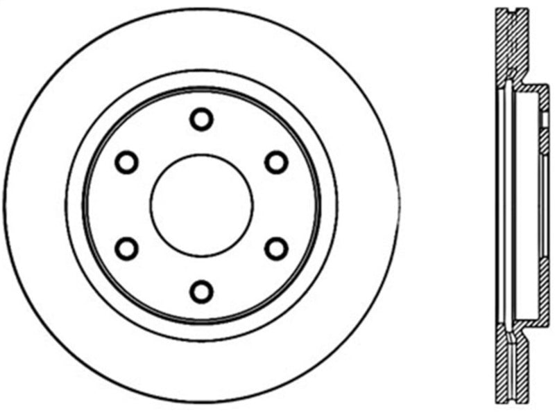 StopTech Cryo Slotted Drivers Side Front Sport Brake Rotor 05-07 Nissan Titan