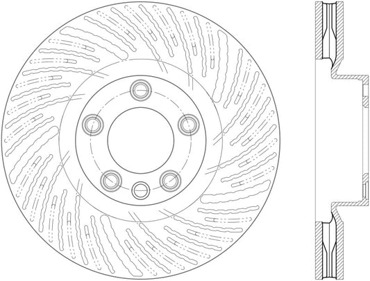 Centric 11-18 Porsche Cayenne CryoStop Premium High Carbon Brake Rotor - Front Right