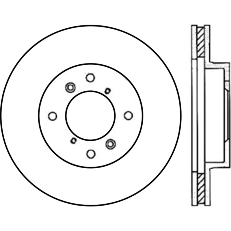 Centric 98-02 Honda Accord Performance CryoStop Brake Rotor