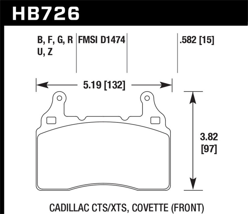 Hawk 10-17 Chevrolet Camaro HP+ Compound Front Brake Pads