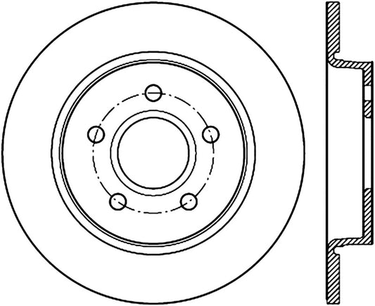 Stoptech Performance Cryo Rear Brake Rotor 12-14 Ford Focus