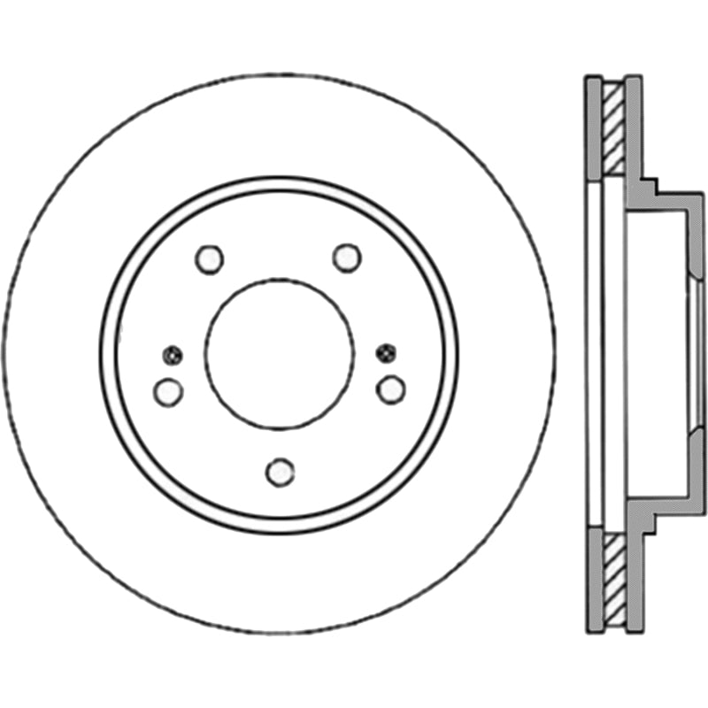 StopTech 01-07 Toyota Highlander Cryo Sport Slotted Vented Front Right Rotor