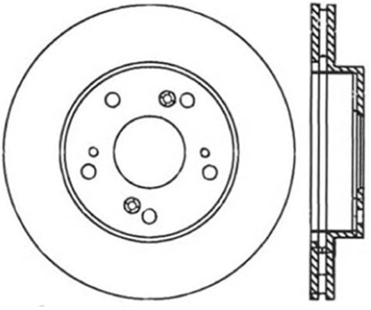 Centric 08-09 Honda Civic Front Performance CryoStop Brake Rotor